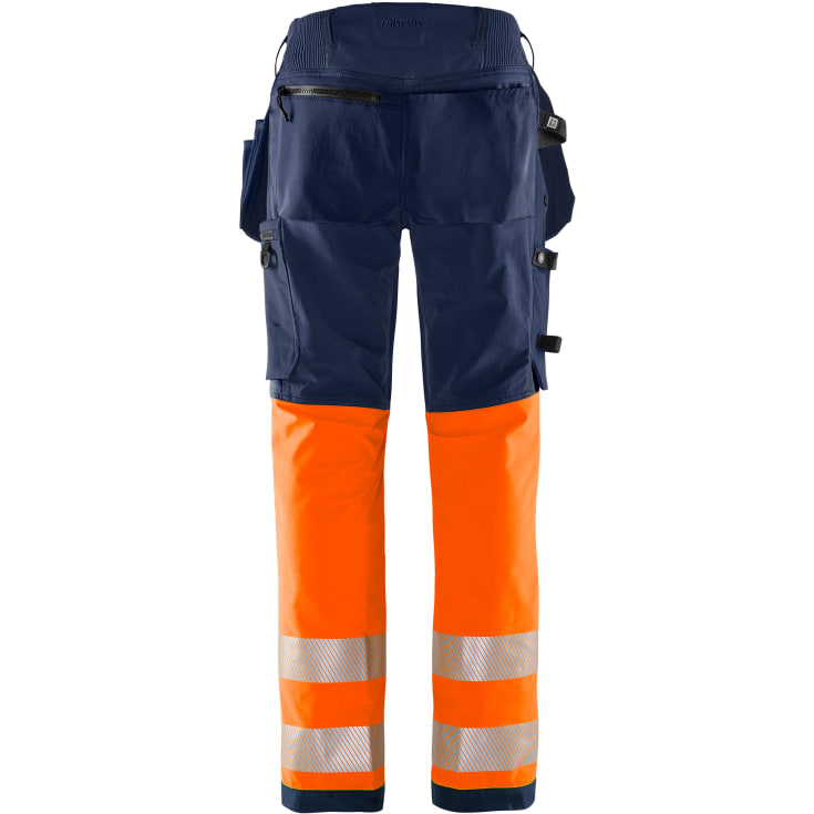 Fristads Green håndværkerbukser full stretch 2643 GSTP, Hi-Vis Orange/Marine, C48