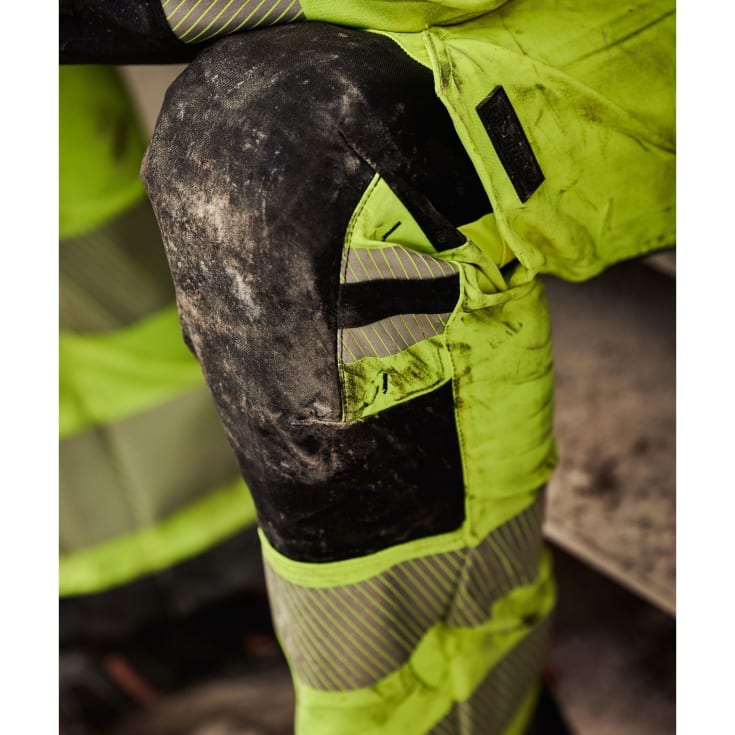 Fristads Green håndværkerbukser 2644 GSTP full stretch, Hi-Vis gul/marine, C54