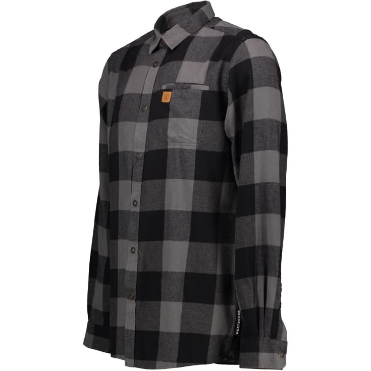 Westborn skovmandsskjorte, mørkegrå/sort, str. M