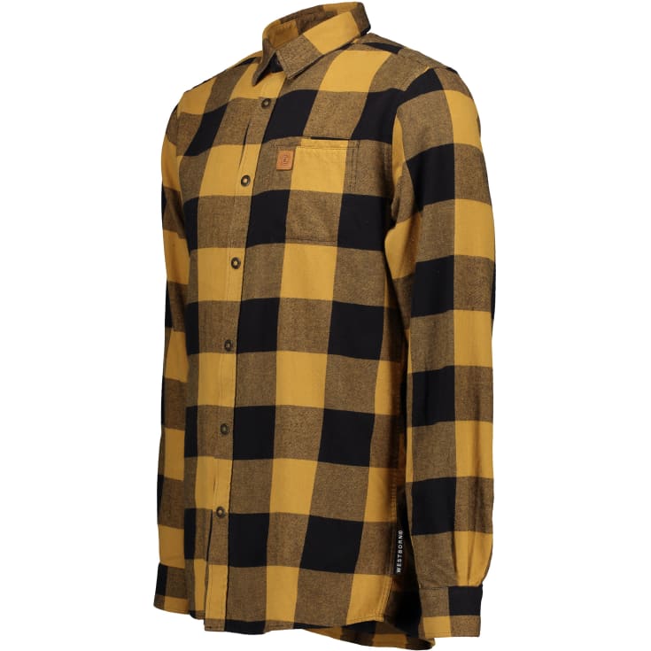 Westborn skovmandsskjorte, gul/sort, str. 3XL
