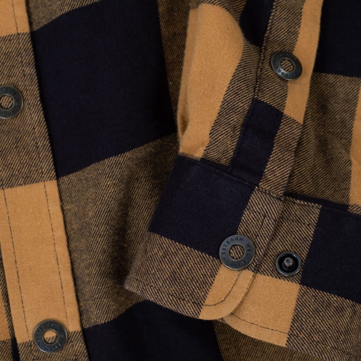 Westborn skovmandsskjorte, gul/sort, str. 3XL