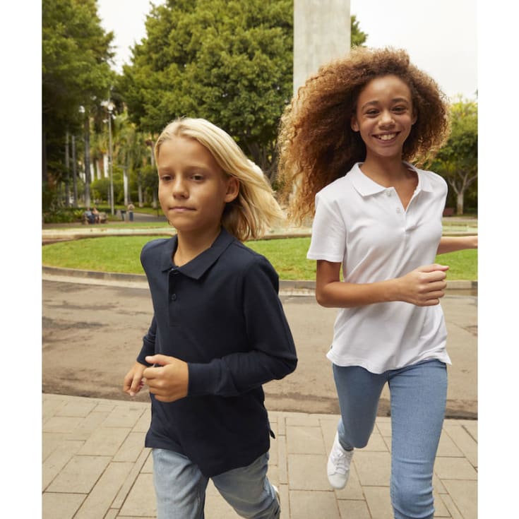 Clique Basic Polo til børn, Hvid, 110/120