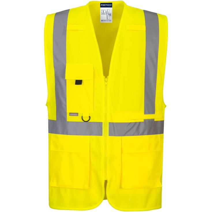 Portwest arbejdsvest, Hi-Vis Gul, L