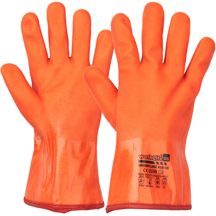 OS Snowflake vinterhandsker, Orange, 10