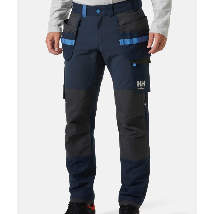 Helly Hansen Oxford håndværkerbukser med 4-vejs stretch, marineblå/mørkegrå, str. D92