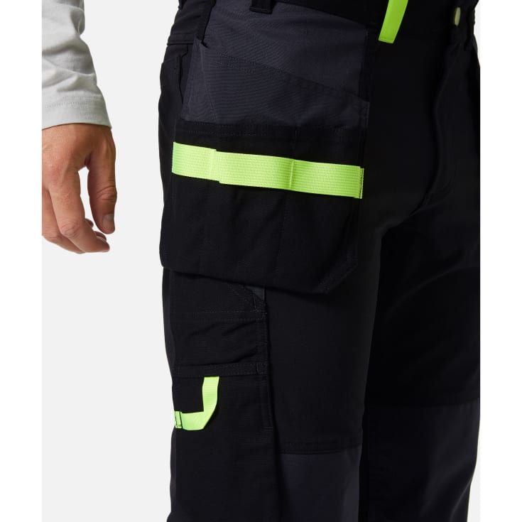 Helly Hansen Oxford håndværkerbukser med 4-vejs stretch, sort/mørkegrå, str. C52