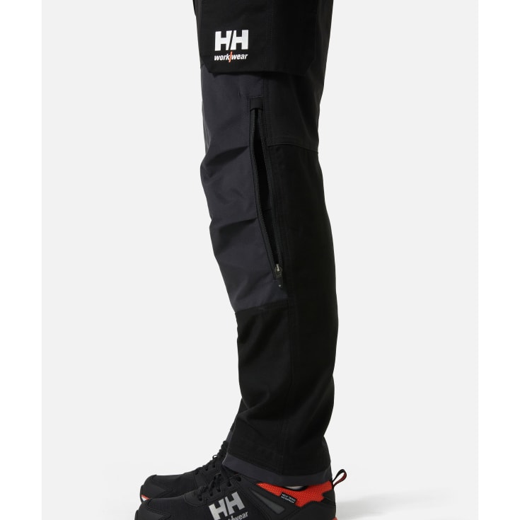 Helly Hansen Oxford arbeidsbukse med 4-veis stretch, sort/mørkegrå, str. C48