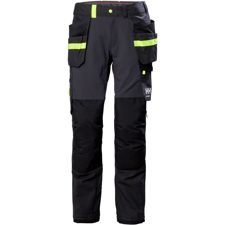 Helly Hansen Oxford arbeidsbukse med 4-veis stretch, mørkegrå/sort, str. C52