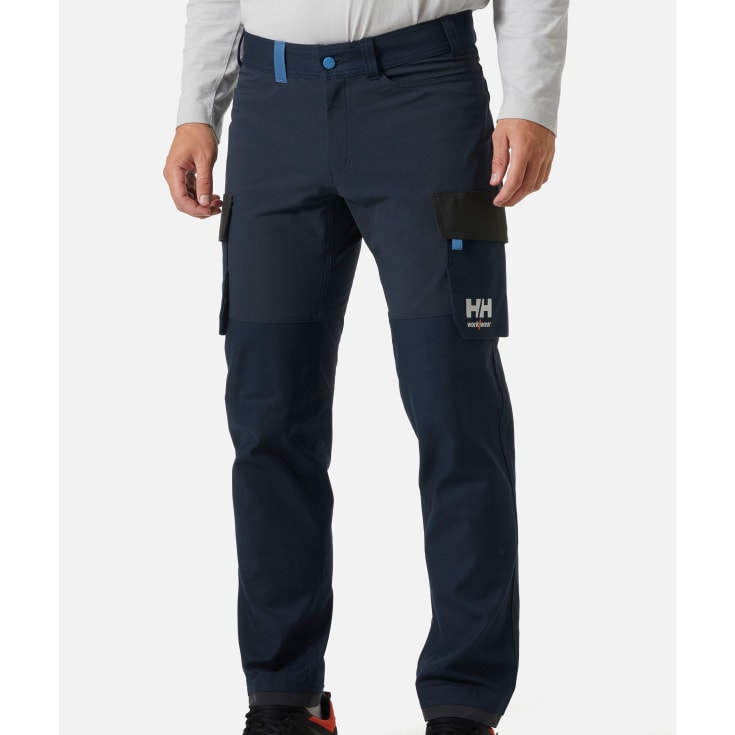 Helly Hansen Oxford servicebukser med 4-vejs stretch, marineblå/mørkegrå, str. C156