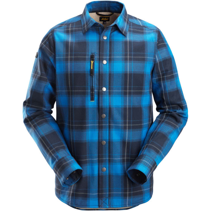 Snickers AllroundWork flannel skjortejakke 8522, Blå/Navy, M