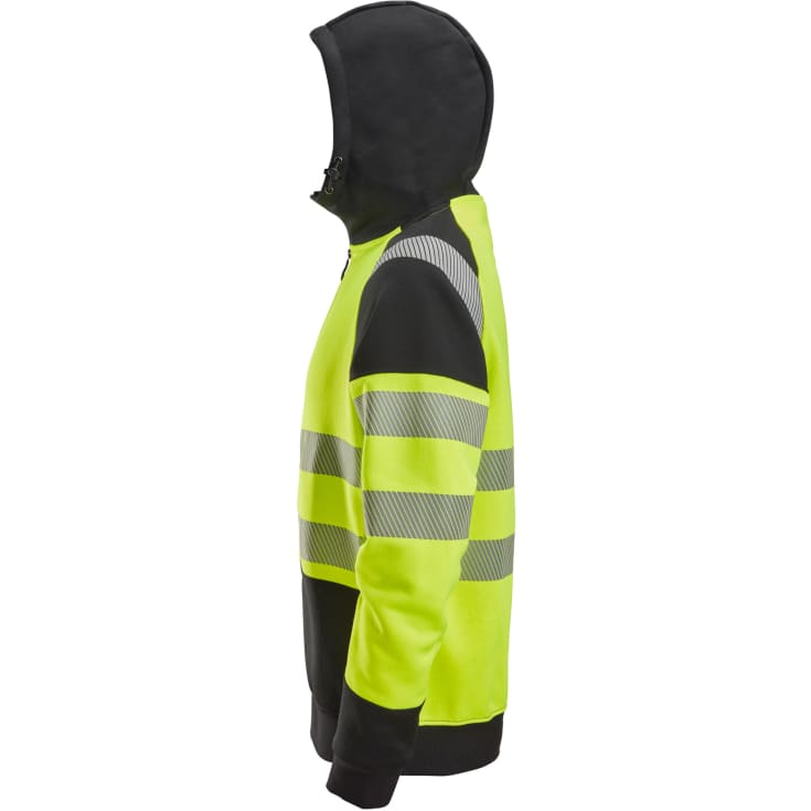 Snickers hættetrøje 2839, Hi-vis Gul/Sort, 4XL