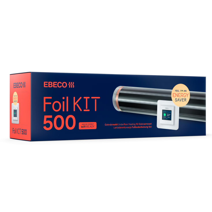 Ebeco Foil Kit 500 för golvvärme, 43 cm, 12 m²