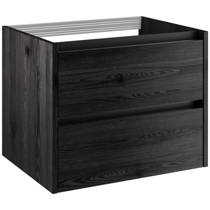 Korsbakken Eris servantskap, med 2 skuffer, soft-close, 59,4x45,5 cm, sort eik