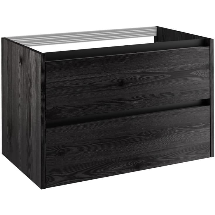 Korsbakken Eris underskap, med 2 skuffer, soft-close, 79,4x45,5 cm, sort eik