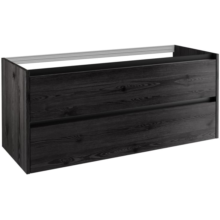 Korsbakken Eris servantskap, med 2 skuffer, soft-close, 119,4x45,5 cm, sort eik