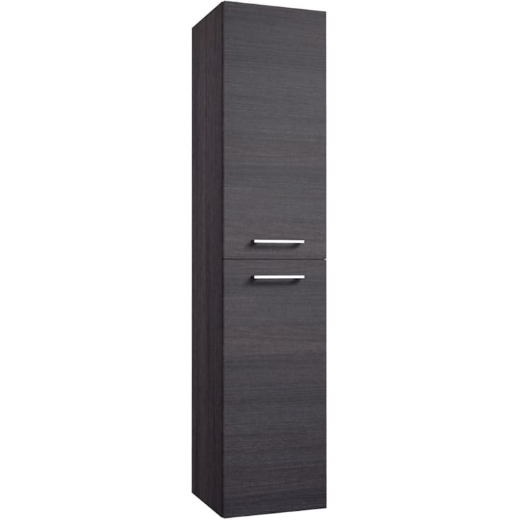 Korsbakken Rowan/Pine høyskap med 2 dører, soft-close, 35x35 cm, sort eik