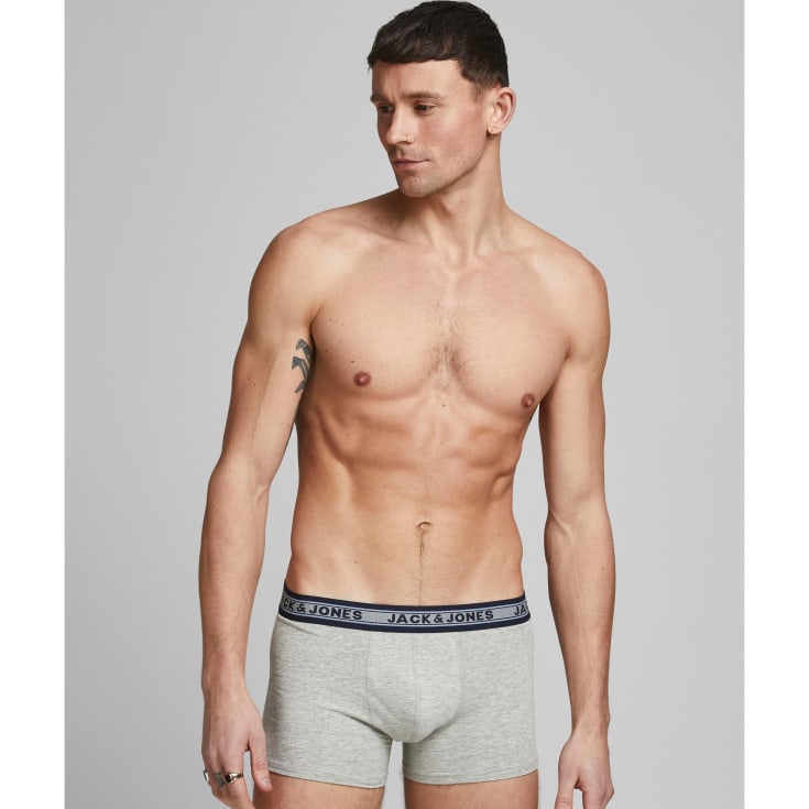 Jack & Jones JACSOLID 10-pack trosor, Mörkgrå melerad, M