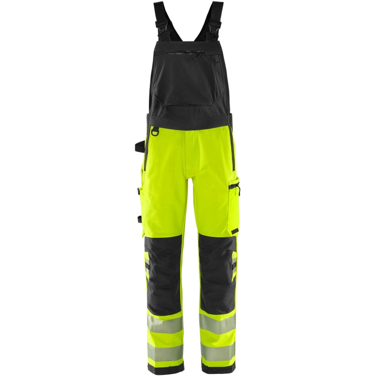 Fristads Green overalls 1031 GSTP full stretch, Hi-vis Gul/Sort, C60