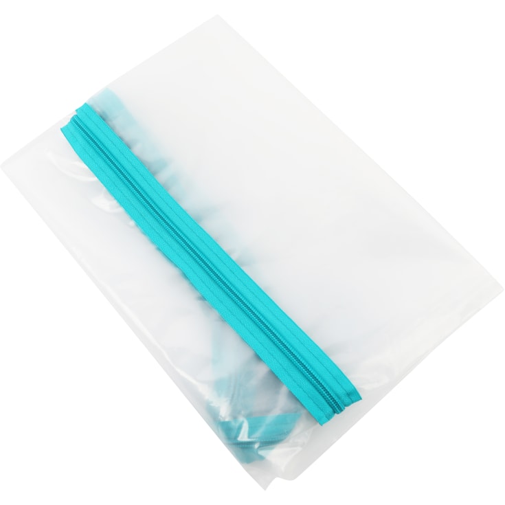 Støvdør i plastfolie med lynlås, L-åbning