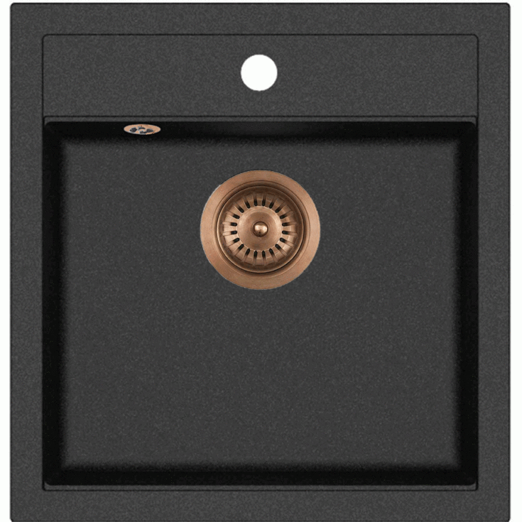 Lavabo Jupiter 50 kjøkkenvask, 49x51 cm, sort