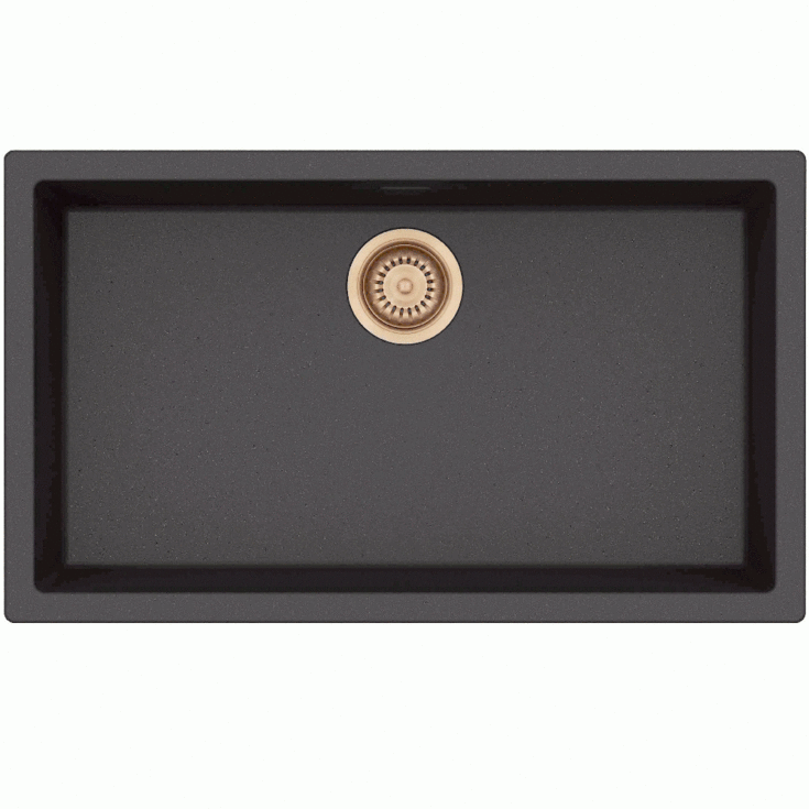 Reginox Amsterdam 72 kjøkkenvask, 780x460 mm, black silvery