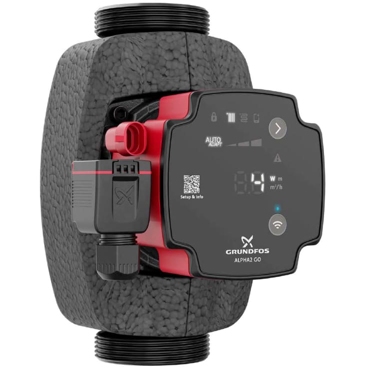 Grundfos Alpha2 25-75 GO cirkulationspump 180 mm, värme