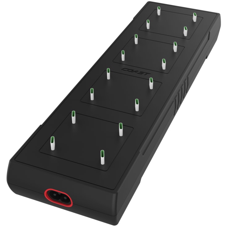 COAST laddare för 16 st. Uppladdningsbara USB-C-batterier