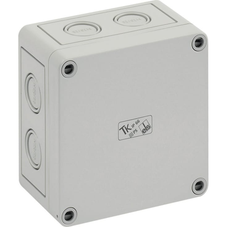 Boks TK PS 1111-7-M, 110 x 110 x 66 mm, grå