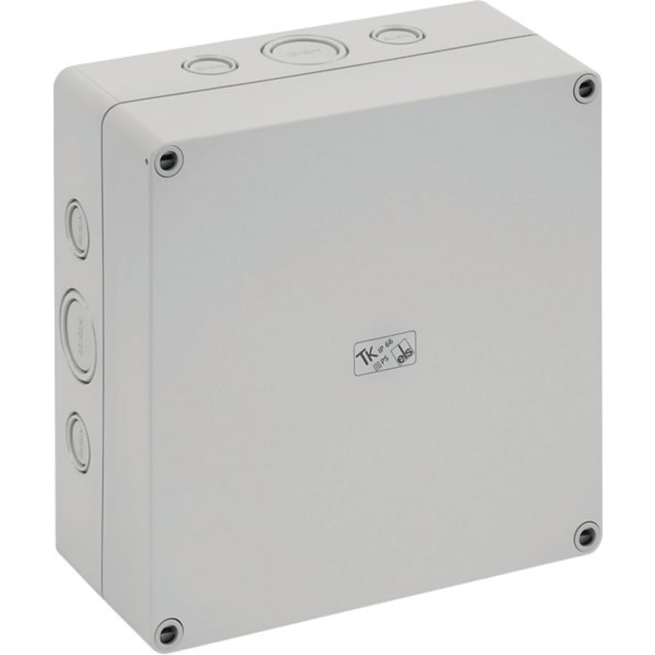 Boks TK PS 1818-8F-M, 182 x 180 x 84 mm, grå