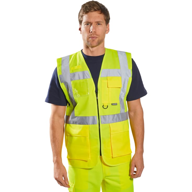 Portwest Berlin Executive vest, Hi-Vis Gul, 2XL