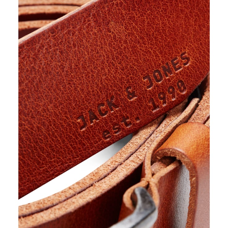 Jack & Jones JACPAUL Læderbælte, Mocha Bisque, 105 CM
