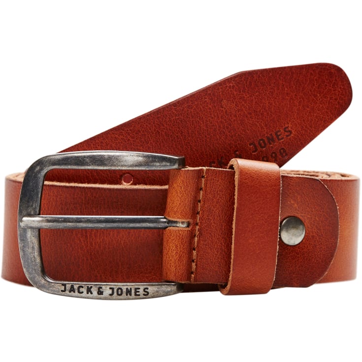 Jack & Jones JACPAUL Læderbælte, Mocha Bisque, 105 CM