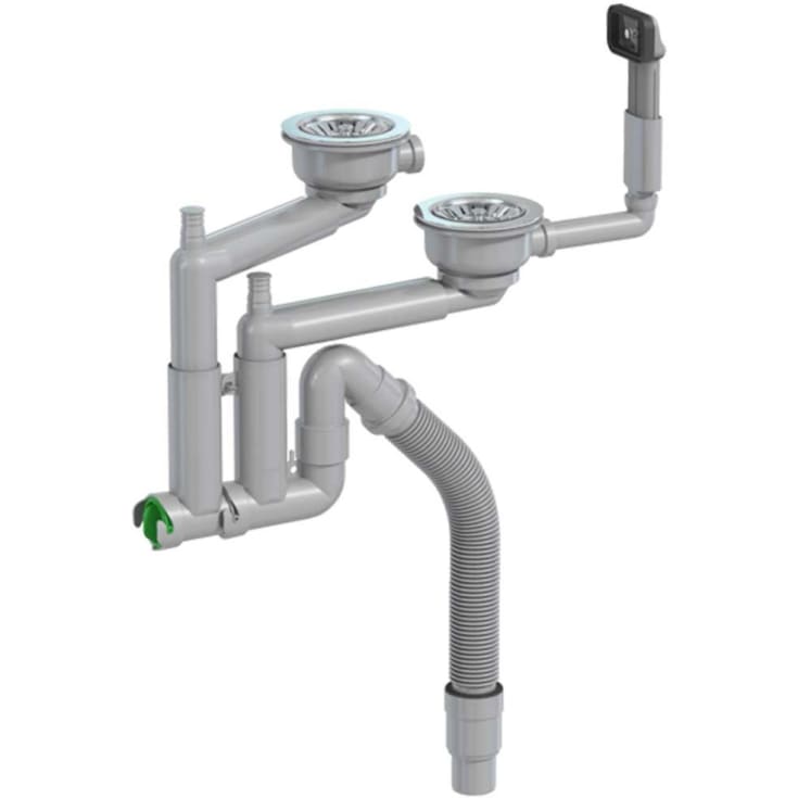 Lavabo avløpssett, 2 kummer