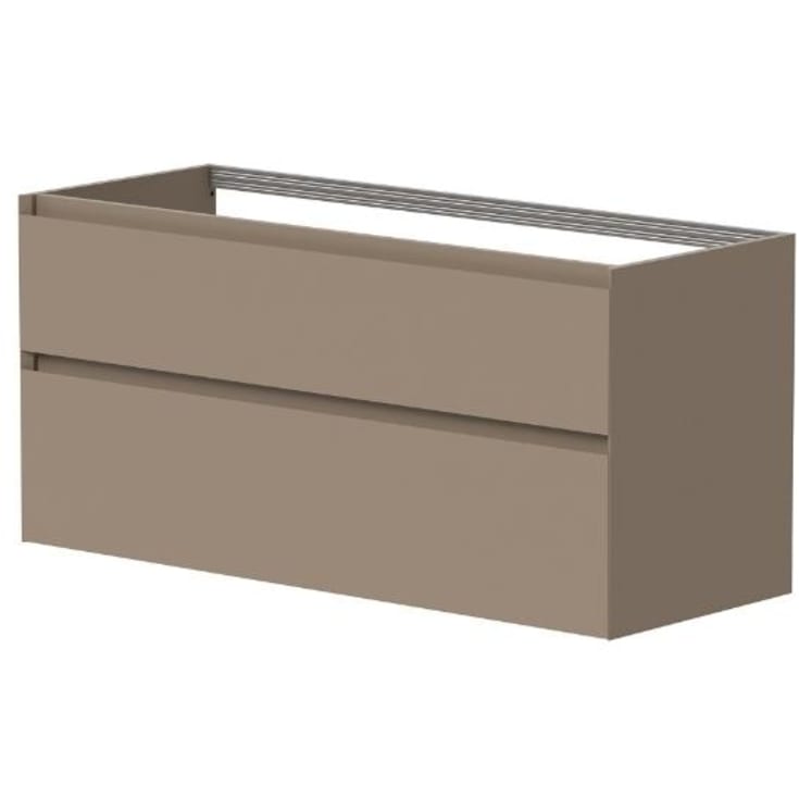 Korsbakken Loft servantskap, med 2 skuffer, soft-close, 119x46 cm, cocoa brown