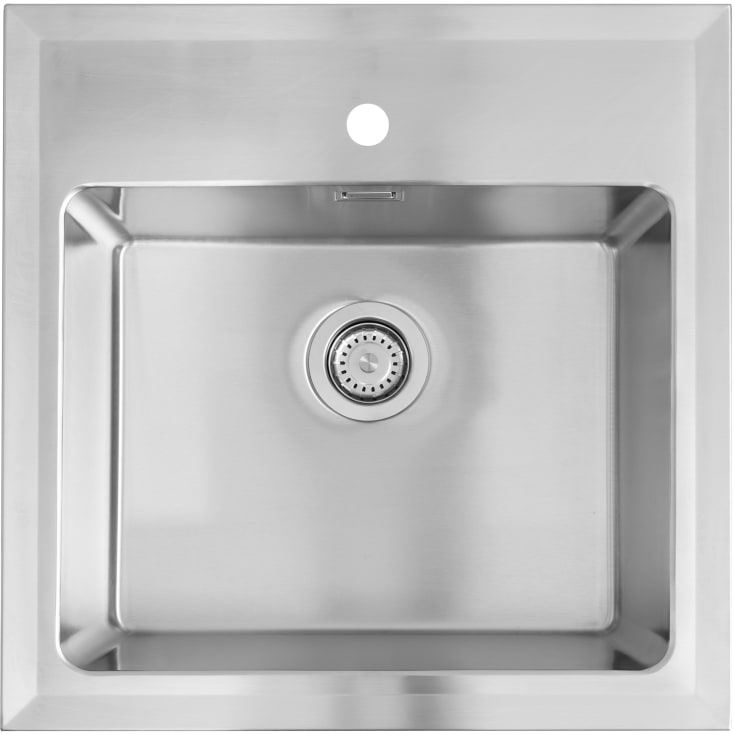 Nordic Tech Nordic kjøkkenvask, 60 x 60 cm, rustritt stål