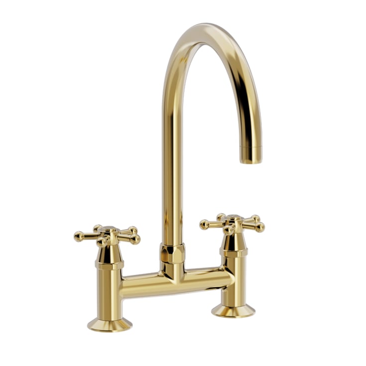 Christiansborg 2-hulls kjøkkenarmatur med svingbar tut på Ø200 mm