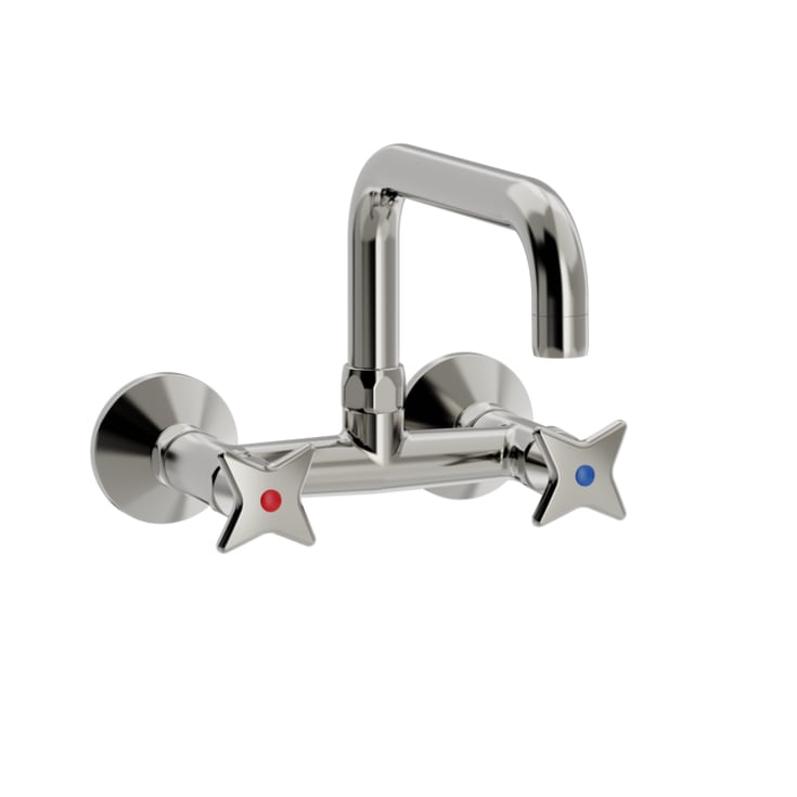 Toni Krydsgreb håndvaskarmatur, nikkel