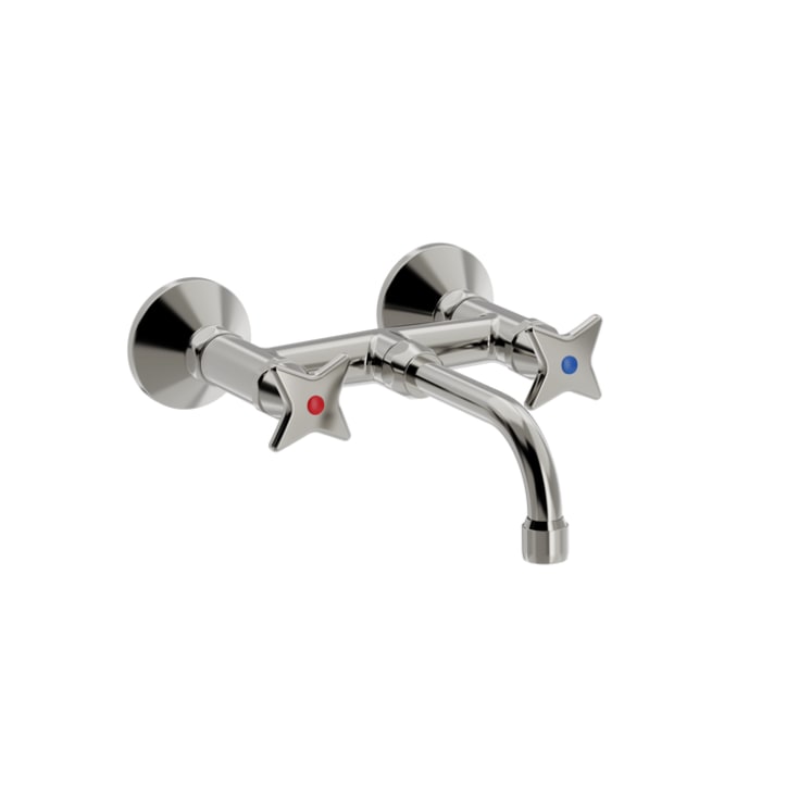 Toni Krydsgreb håndvaskarmatur, nikkel