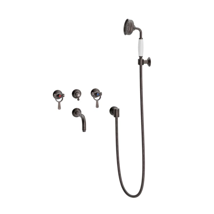 SP innebygd blandebatteri med badekartut og hånddusjsett