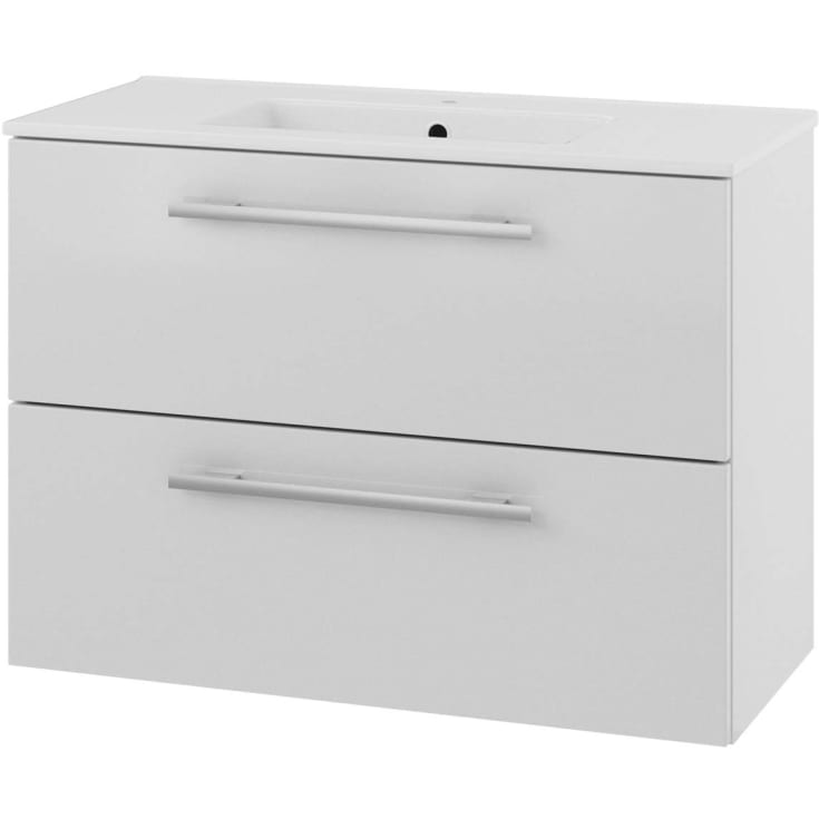 Linn Bad Ingrid Smal servantskap, 80x34,6x57 cm, hvit matt