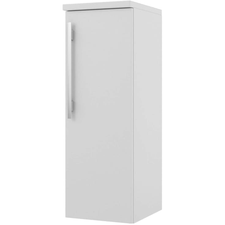 Linn Bad Ingrid Smal Sideskap, 1 dør, 30x35,3x87,8 cm, vendbar, hvit matt