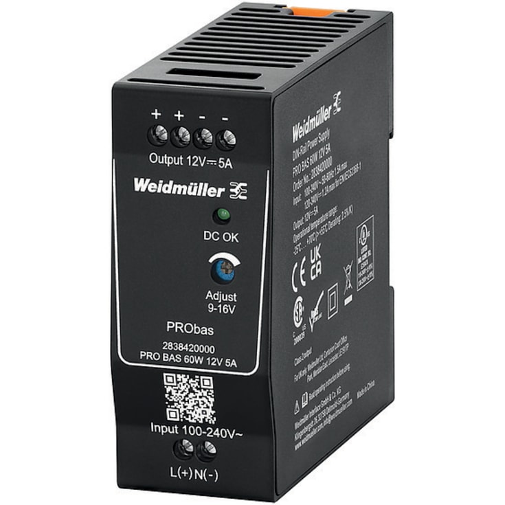 Strømforsyning Pro Bas 60W 12VDC 5A