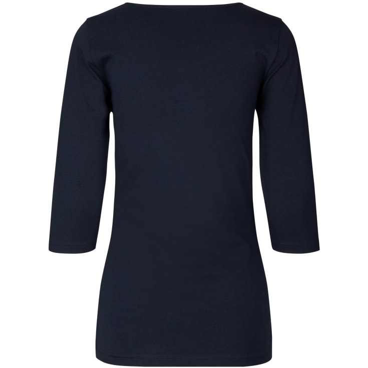ID 3/4 ærmet dame stretch T-shirt, Navy, S