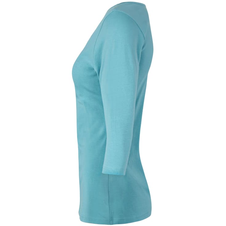 ID 3/4 ærmet dame stretch T-shirt, Støvet Aqua, S