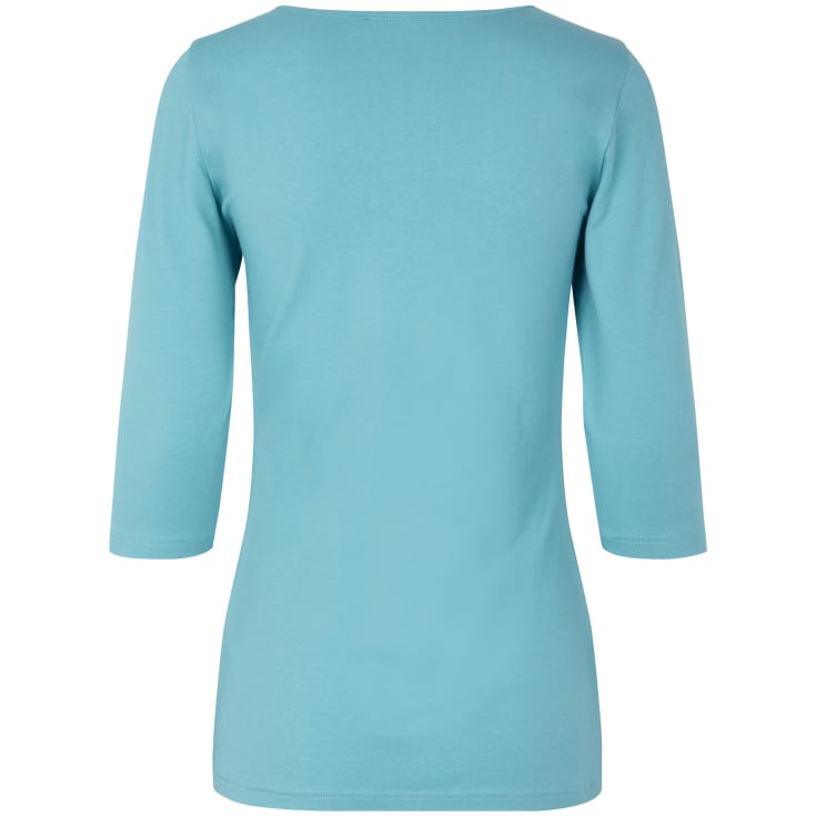 ID 3/4 ærmet dame stretch T-shirt, Støvet Aqua, S