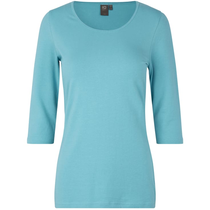 ID 3/4 ærmet dame stretch T-shirt, Støvet Aqua, S