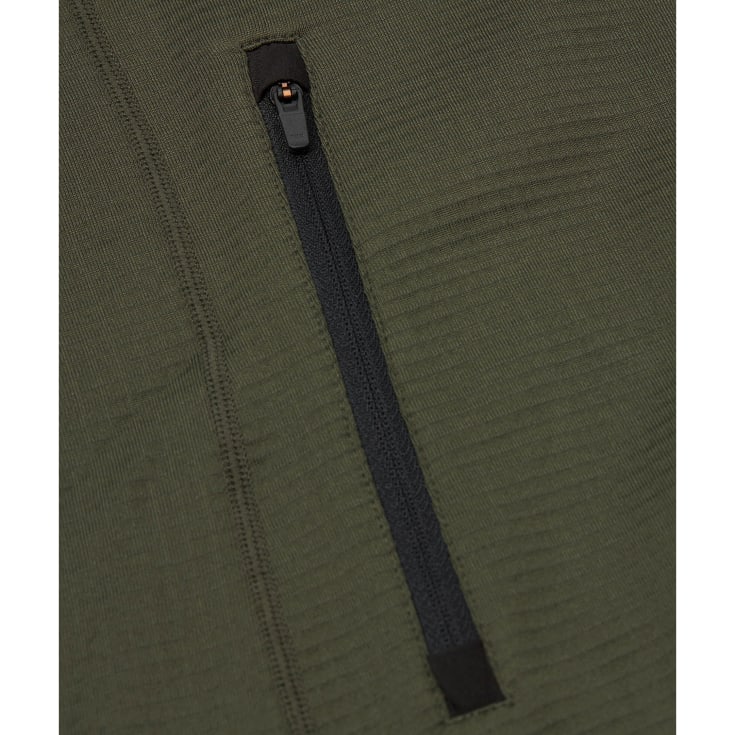 ID Stretch Komfort dame fleecetrøje, Olivengrøn, 3XL