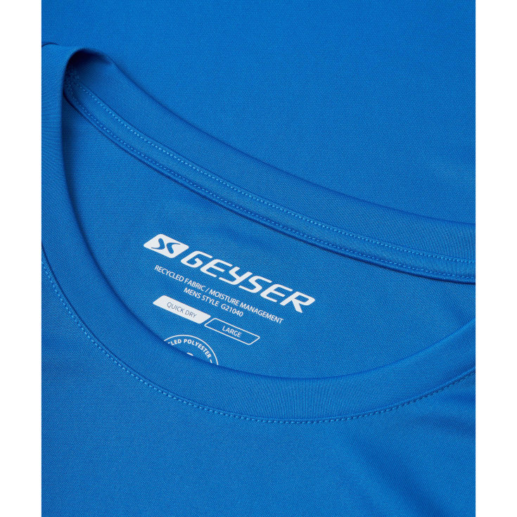 GEYSER Essential interlock T-shirt, Azurblå, 3XL