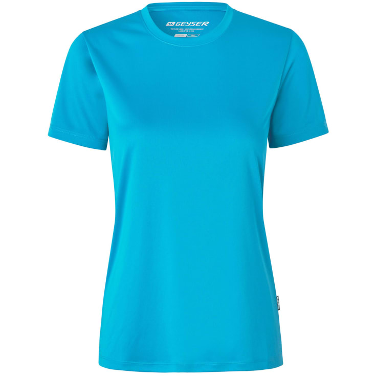 GEYSER Essential interlock dame T-shirt, Aqua, 2XL