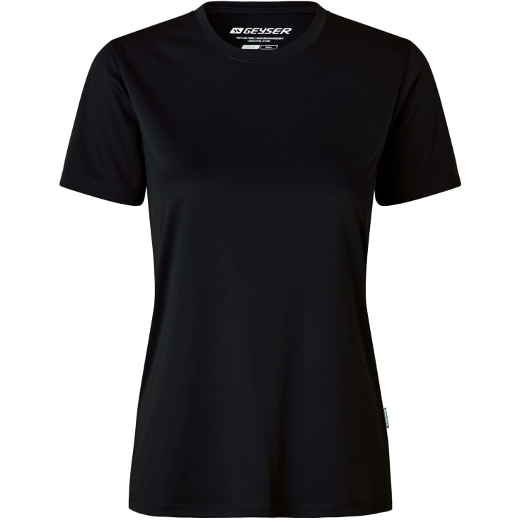 GEYSER Essential interlock dame T-shirt, Sort, M